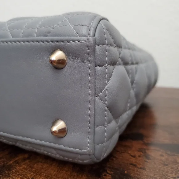 Dior Lambskin Cannage Small My ABC Dior Lady Dior Grey - Picture 10 of 16